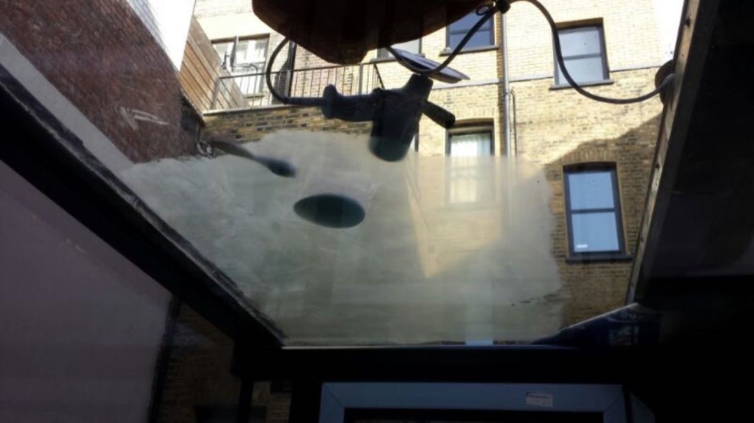 glass roof after refurbishment